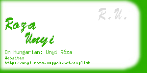 roza unyi business card