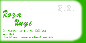 roza unyi business card